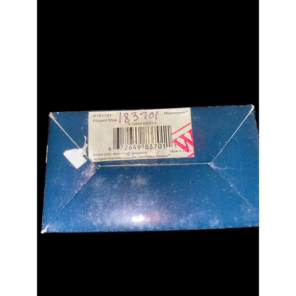 About Face Designs MESSENGERS GLASS SLIPPER HIGH HEEL SHOE VTG glass figurine - Picture 8 of 8